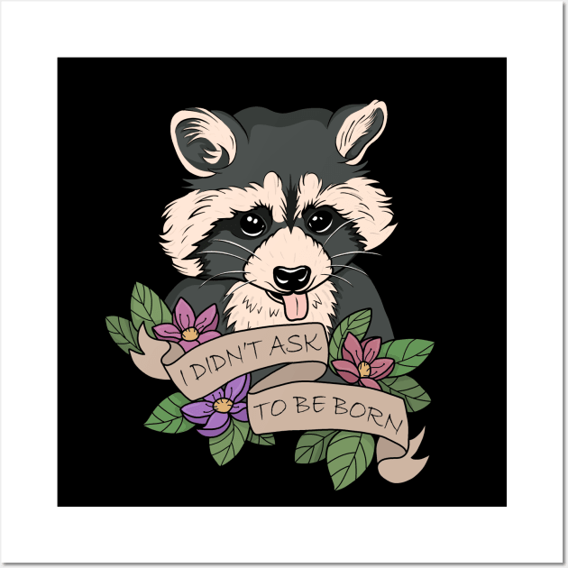 Raccoon Wall Art by valentinahramov